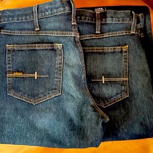 Two Pairs Ariat Rebar M5 Slim Straight Jeans 34/36